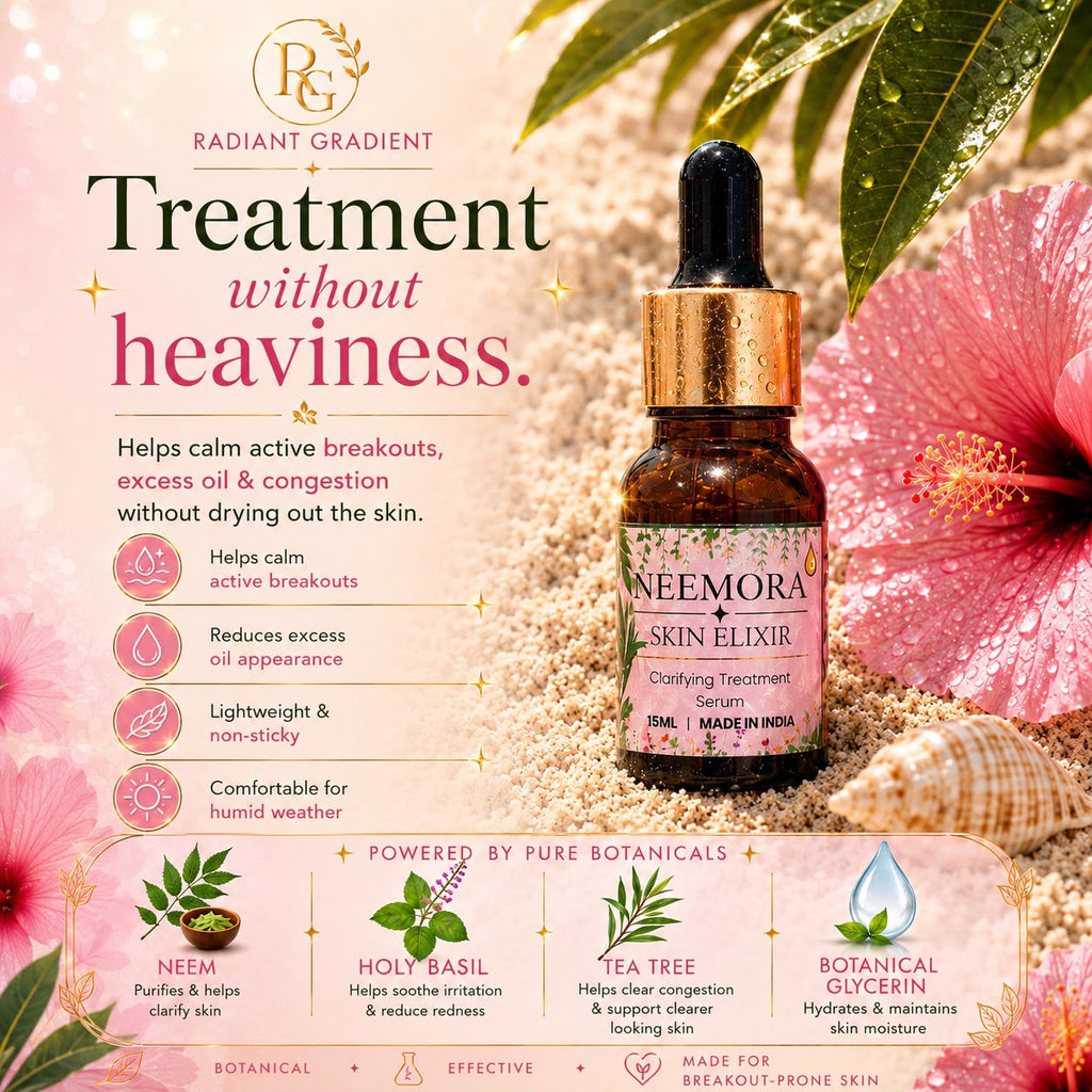 Neemora Clarifying Treatment Serum 15ml for Acne Prone/Oily Dry Skin. For Pimple Marks ans Scars